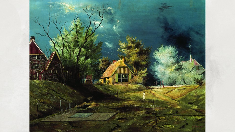 Franz Radziwill, Landschaft mit dem Haus des Künstlers, 1930.