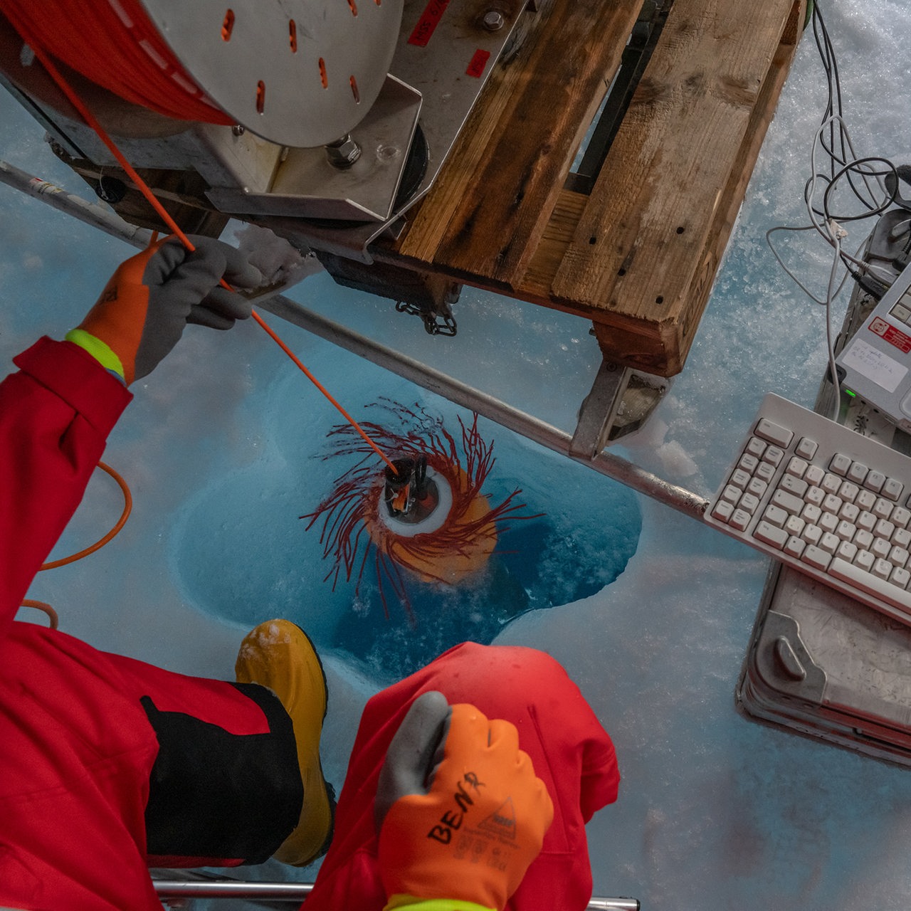 Messung im Eis - Expedition Polarstern