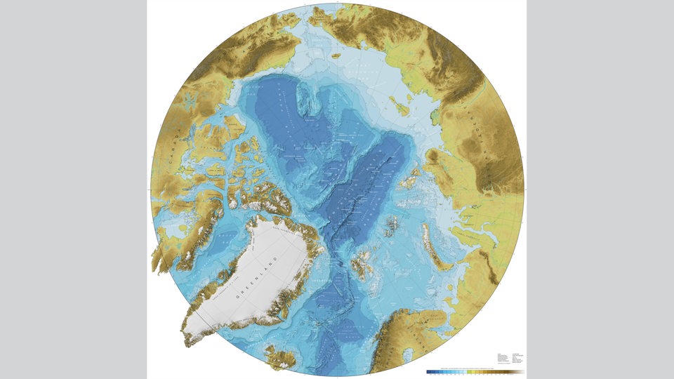 Die internationale bathymetrische Karte des Arktisches Ozeans