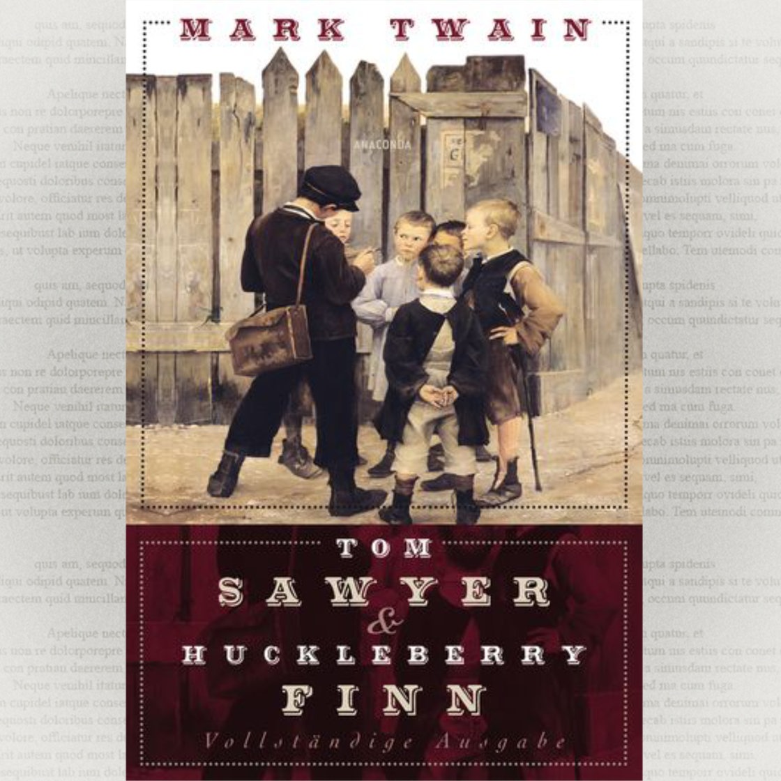 Cover: Mark Twain, "Die Abenteuer des Huckleberry Finn", Anaconda