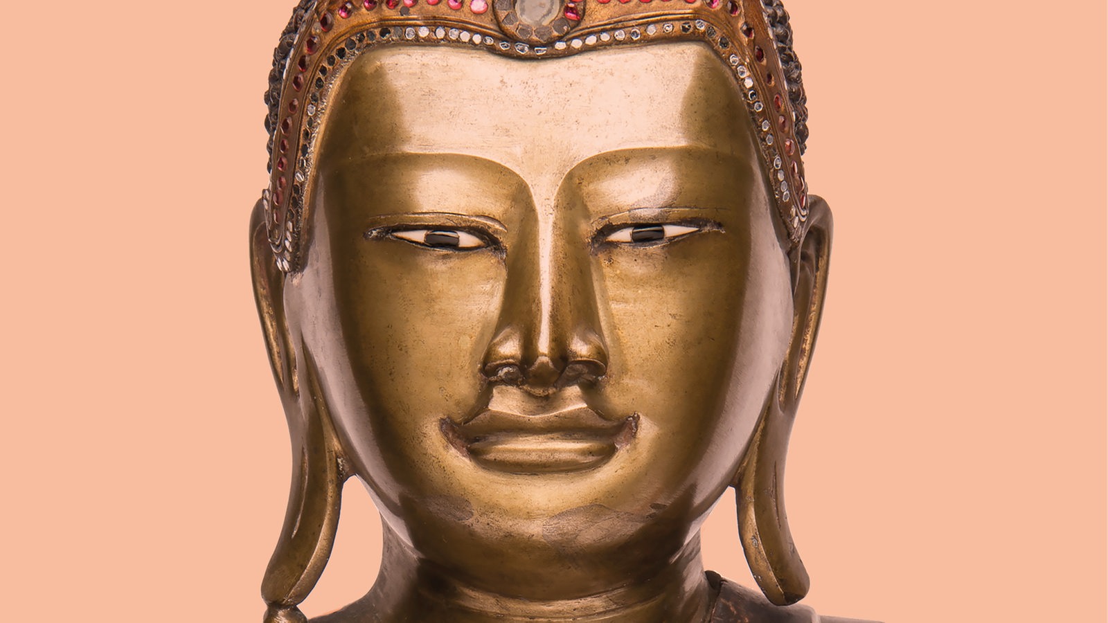 Figur des Buddha Sakyamuni aus der Buddhismus-Ausstellung im Übersee-Museum