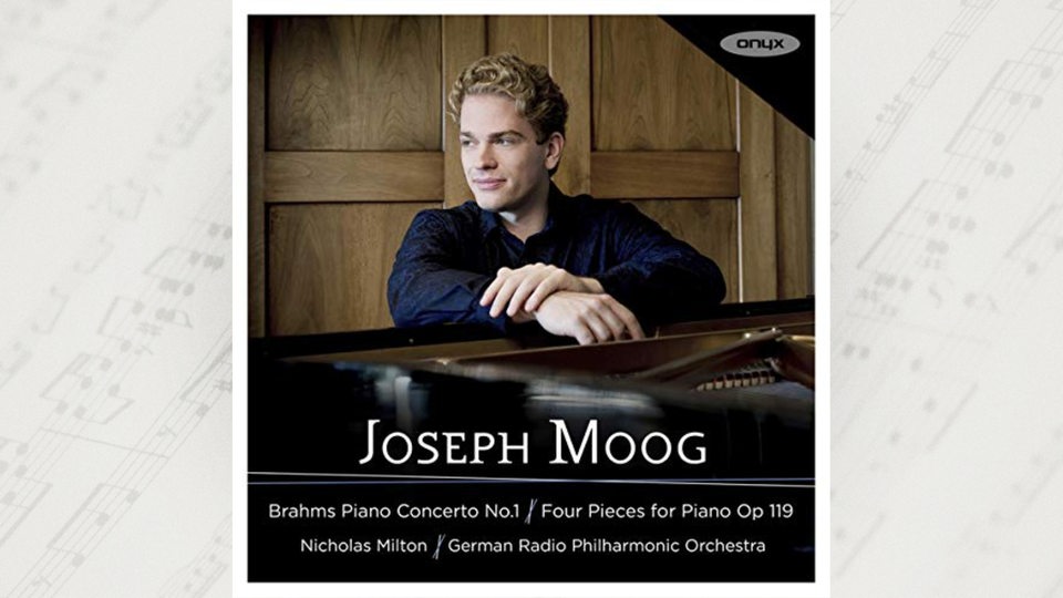 Cover: Joseph Moog, Brahms Klavierkonzert Nr. 1, Onyx (Note 1 Musikvertrieb)
