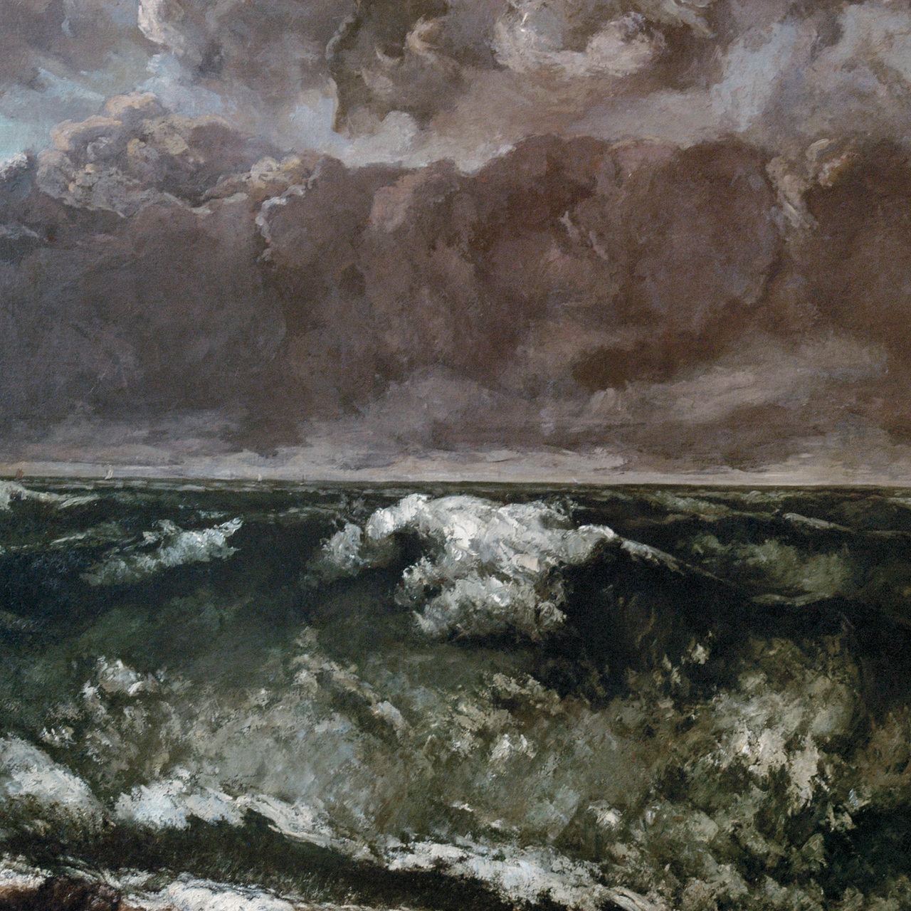 Kunstwerk von Gustave Courbet "Die Welle", 1869/1870