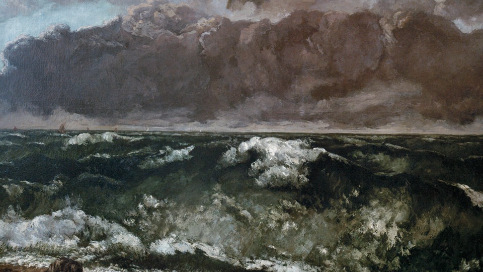 Kunstwerk von Gustave Courbet "Die Welle", 1869/1870