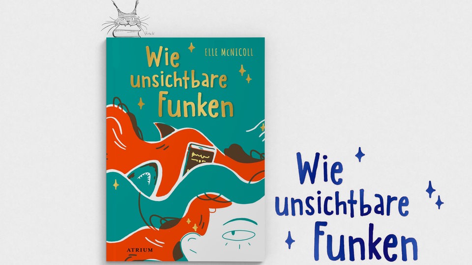 Buchcover mit Wellen und einem angedeuteten Gesicht