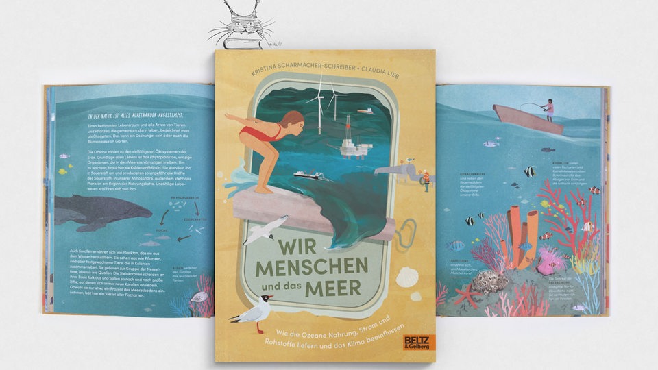 Buchcover mit Mädchen im Badeanzug und dem Meer im Hintergrund