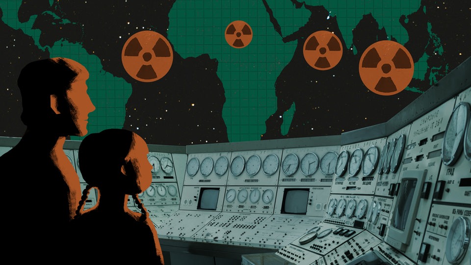 Podcast-Grafik zeigt Bedrohung der Menschheit durch nukleare Verseuchung