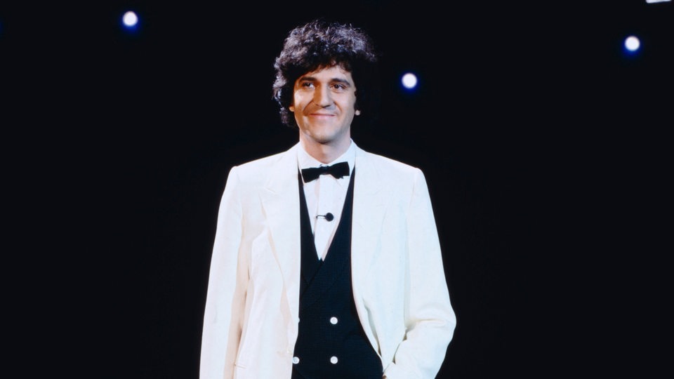 Ilja Richter moderiert die ZDF Musiksendung Disco, 1982