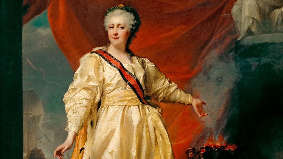Ein historisches Gemälde zeigt "Katharina die Große".