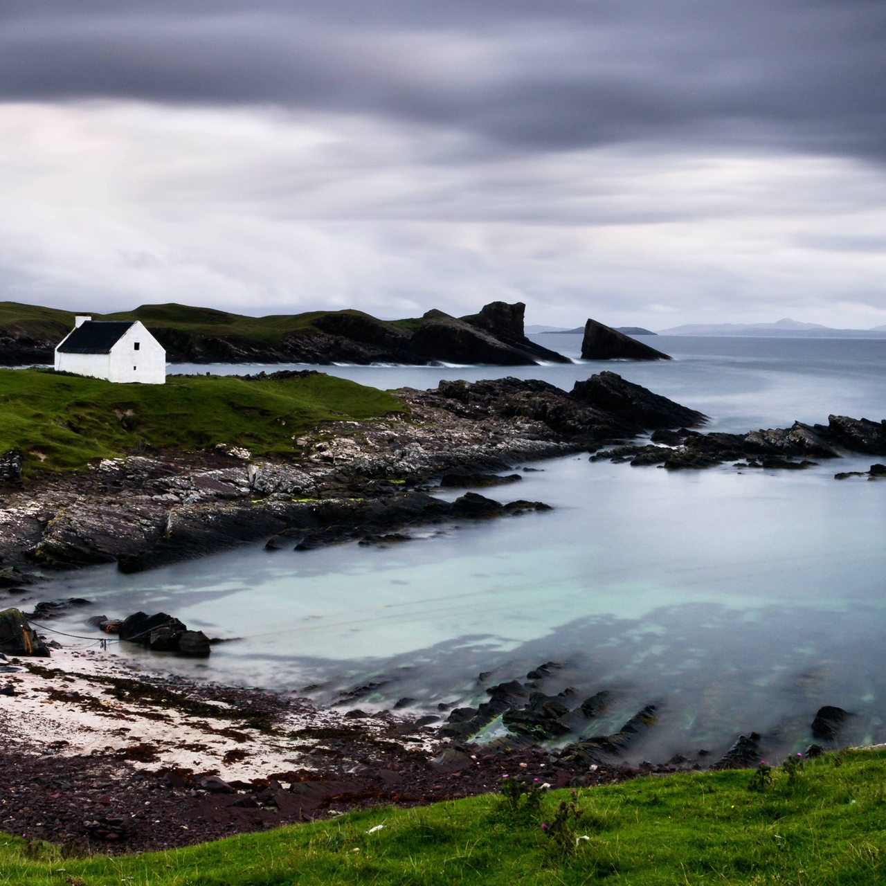 Die schottische Küste in Cachtoll, Sutherland