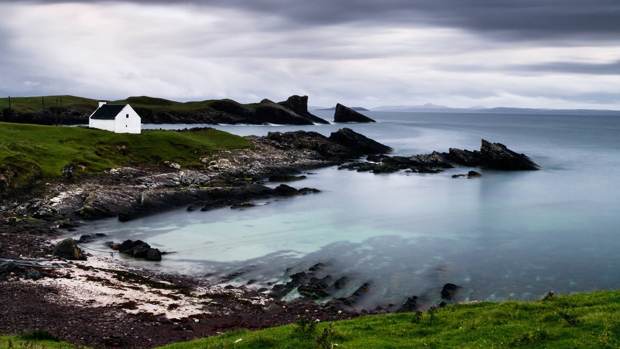 Die schottische Küste in Cachtoll, Sutherland