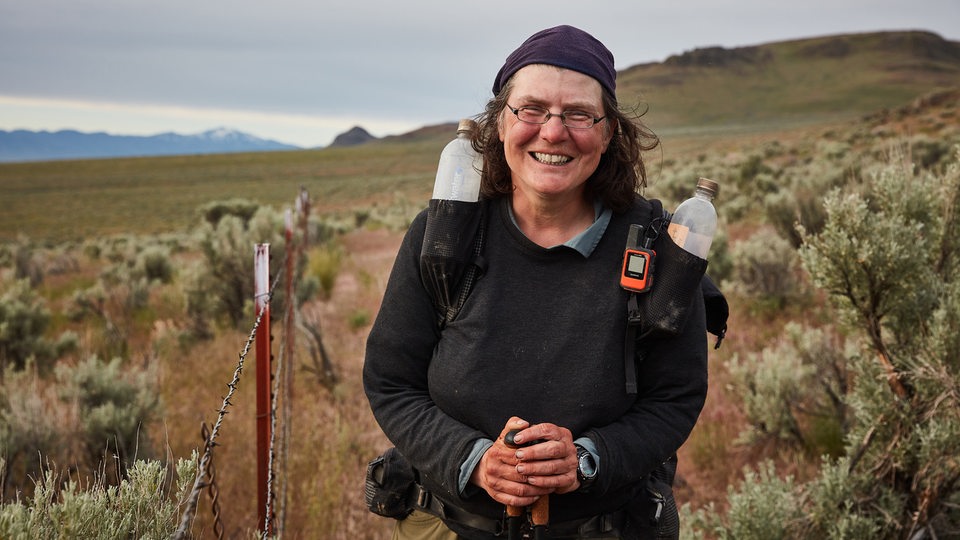 Christine Thürmer beim Wandern