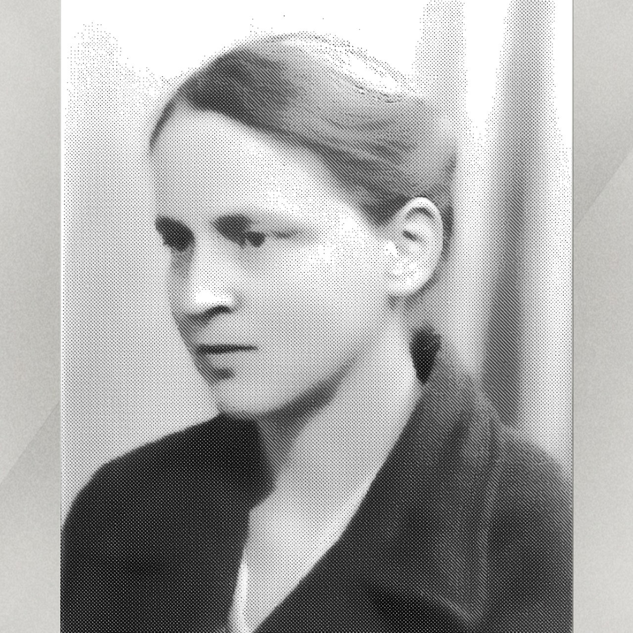 Historisches Schwarz-weiß-Porträt einer Frau