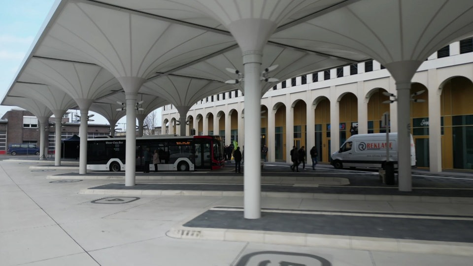 Der neue Fernbus-Terminal am Bremer Hauptbahnhof.