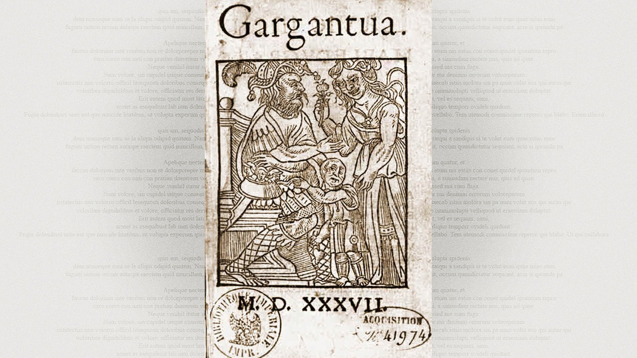 Cover von François Rabelais: Gargantua und Pantagruel von 1537.