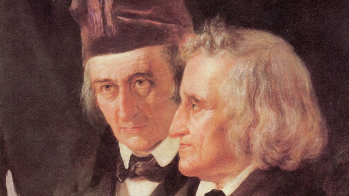 Wilhelm und Jacob Grimm auf einem zeitgenössischen Gemälde