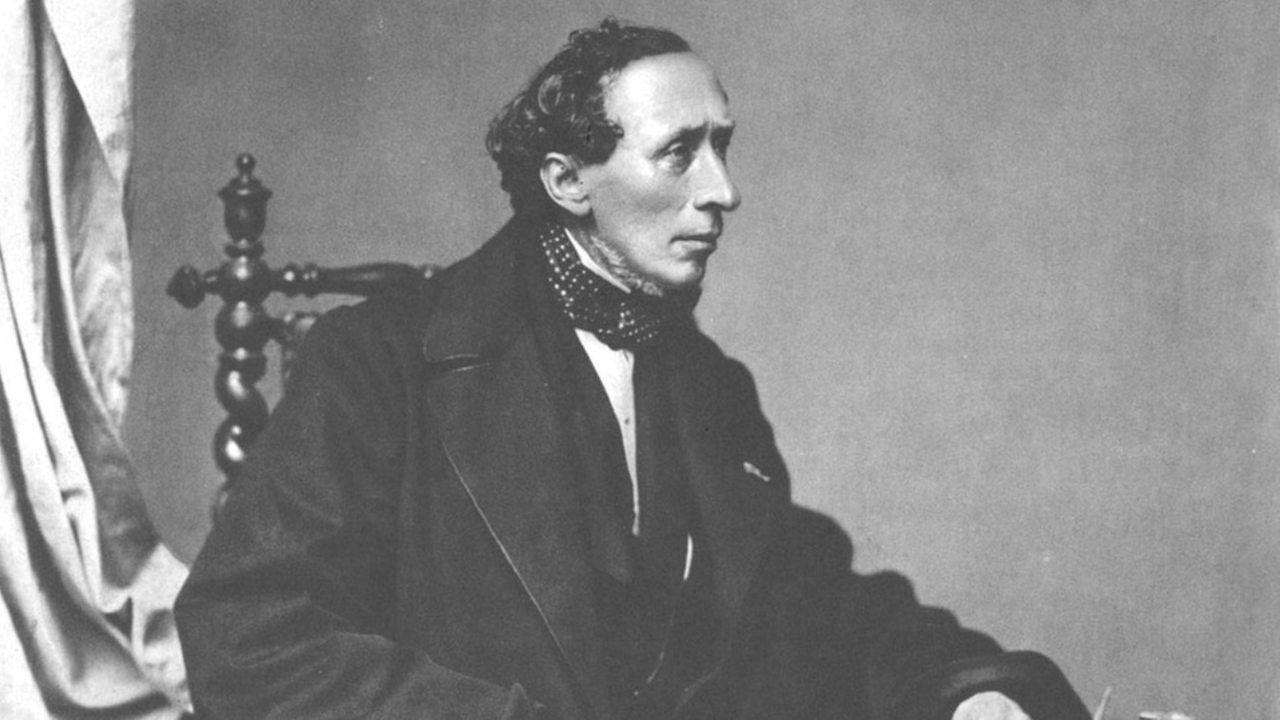 Hans Christian Andersen auf einer zeitgenössischen Fotografie