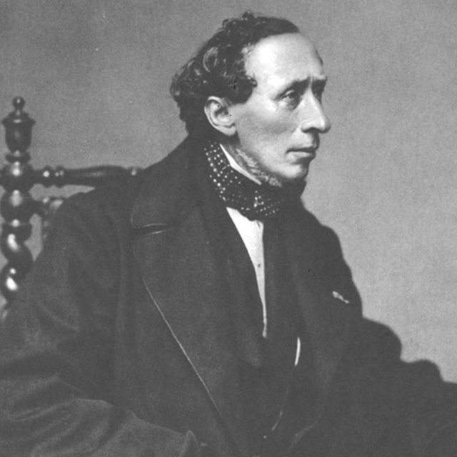 Hans Christian Andersen auf einer zeitgenössischen Fotografie
