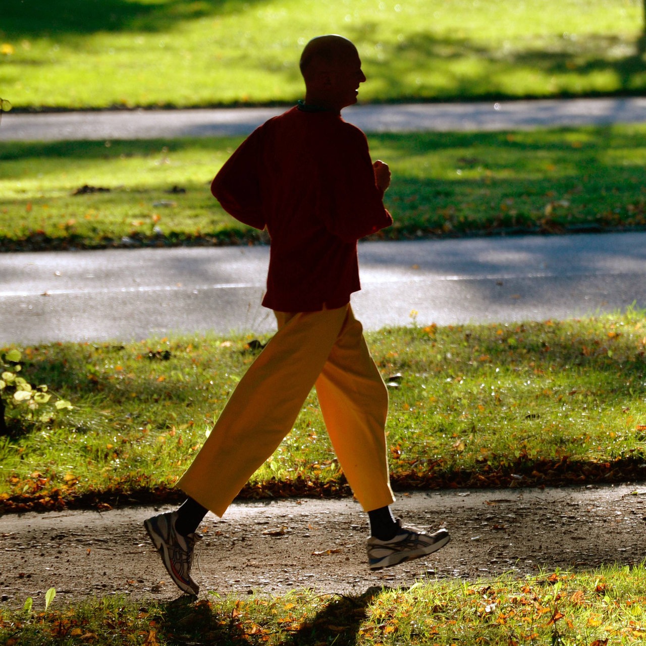 Ein Jogger in einem Park (Symbolbild)