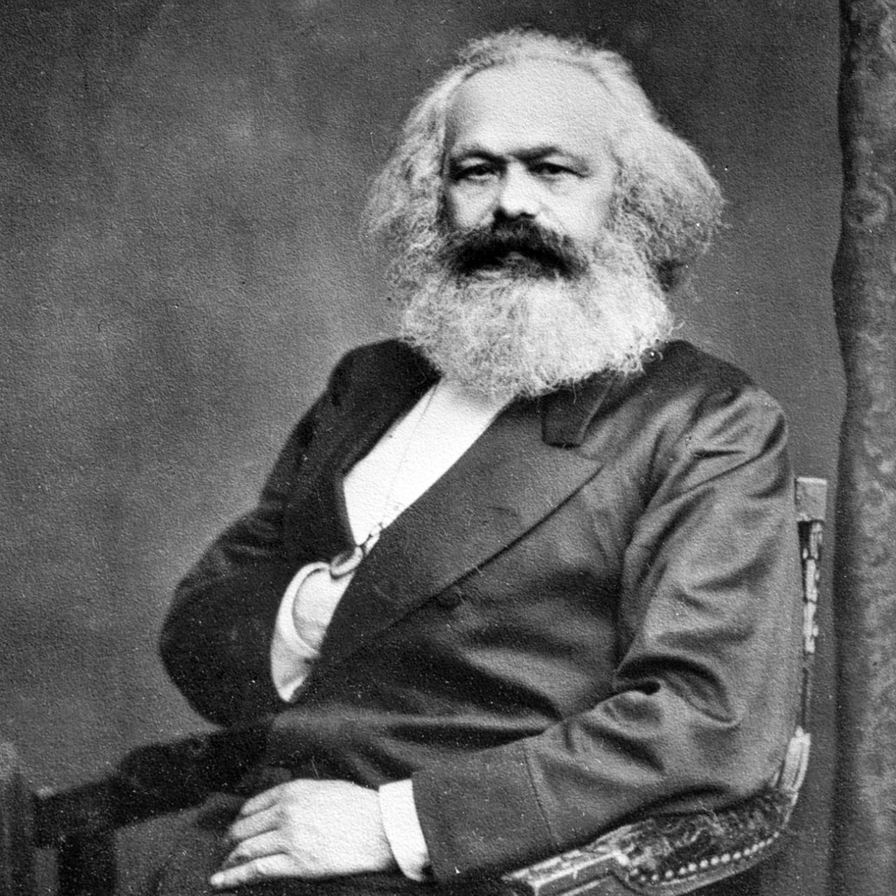 Karl Marx auf einer zeitgenössischen Fotografie