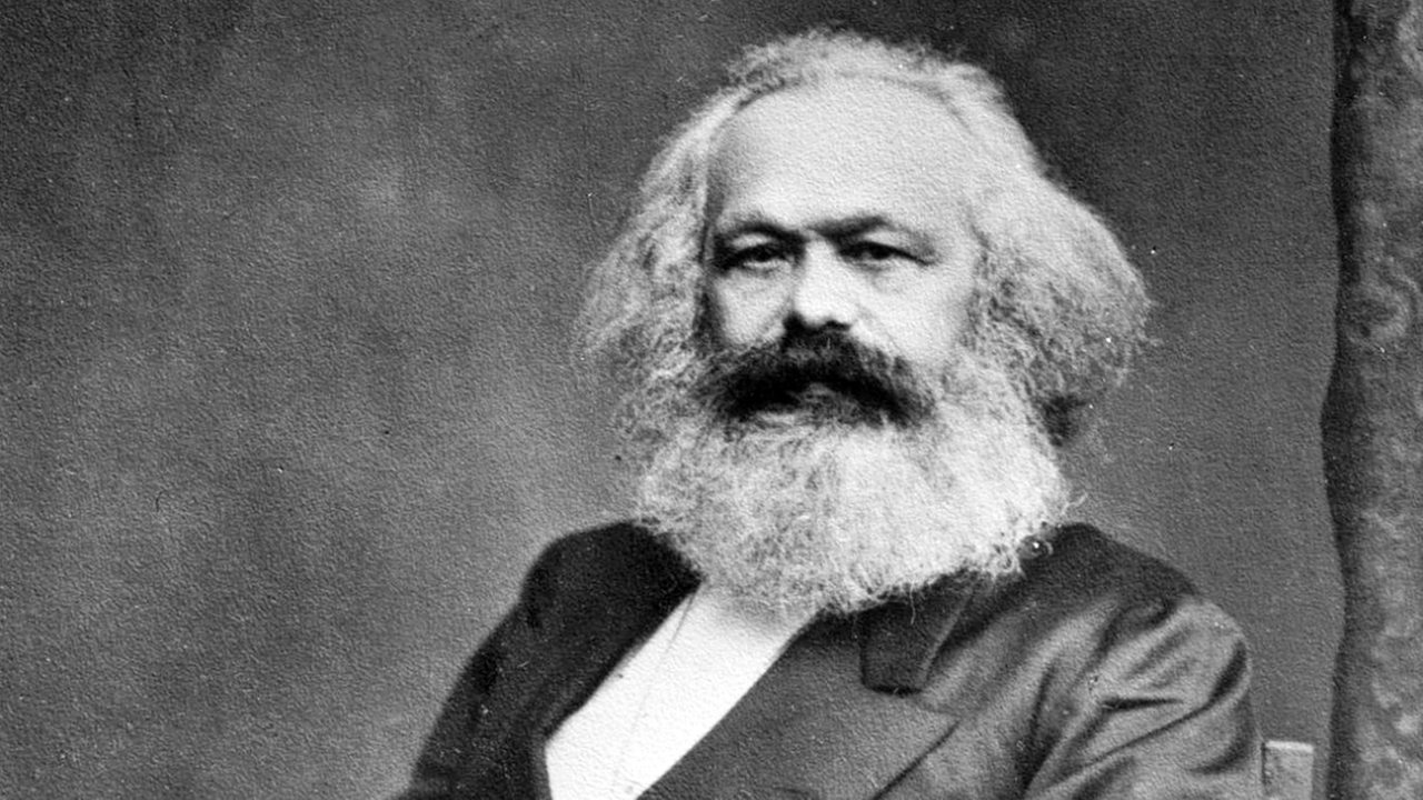 Karl Marx auf einer zeitgenössischen Fotografie