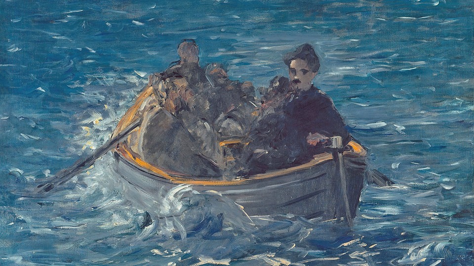 Gemälde von Edouard Manet: Rocheforts Flucht.