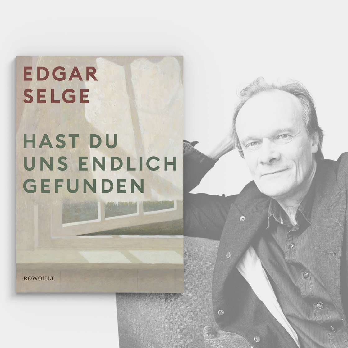 Edgar Selge und ein graues Buchcover