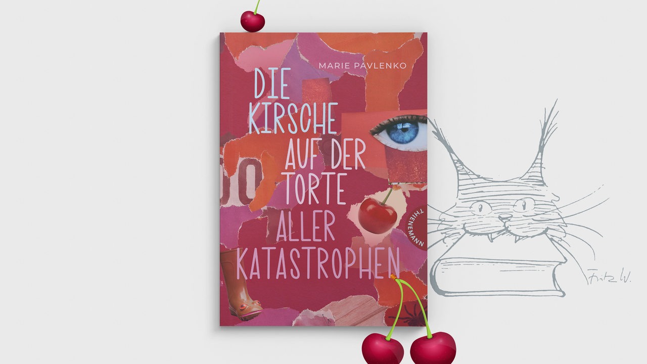 Cover: Marie Pavlenko, Die Kirsche auf der Torte aller Katastrophen,Thienemann Verlag, 18 Euro.