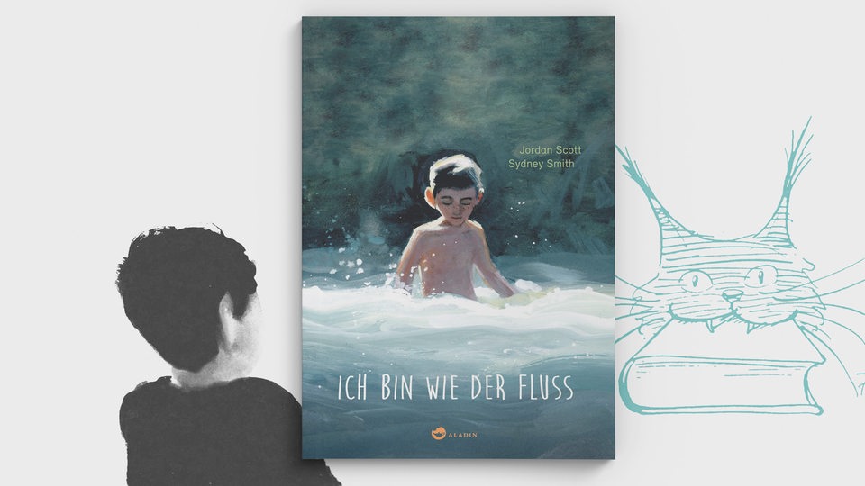 Cover: Ich bin wie der Fluss von Jordan Scott. Aladin Verlag, 18 Euro