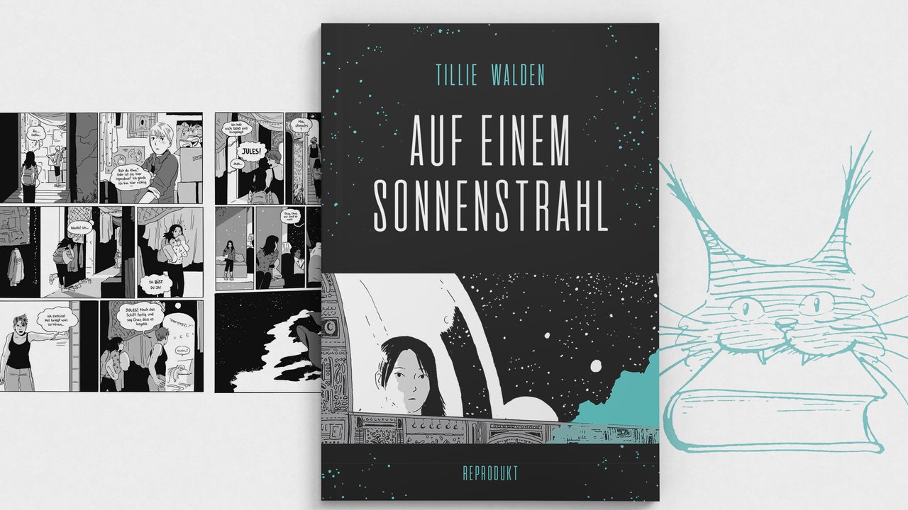 Cover: Auf einem Sonnenstrahl von Tilly Walden. Reprodukt Verlag, 29 Euro