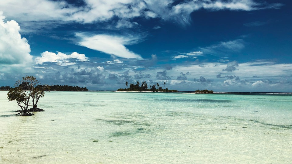 Lagune im Inselstaat Kiribati