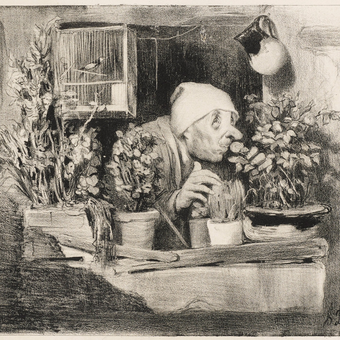 Lithographie von Honoré Daumier.