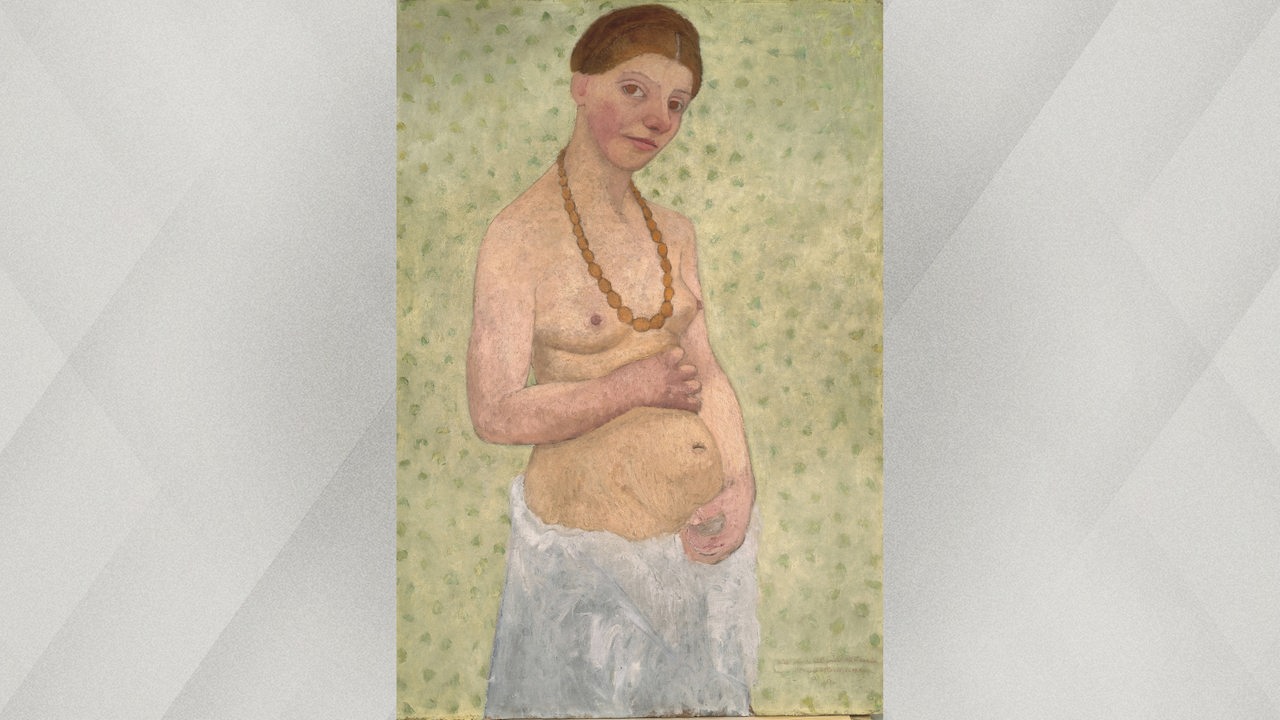 Paula Modersohn-Becker: Paula Modersohn-Becker: „Selbstbildnis am 6. Hochzeitstag”, 25. Mai 1906, Öl auf Karton