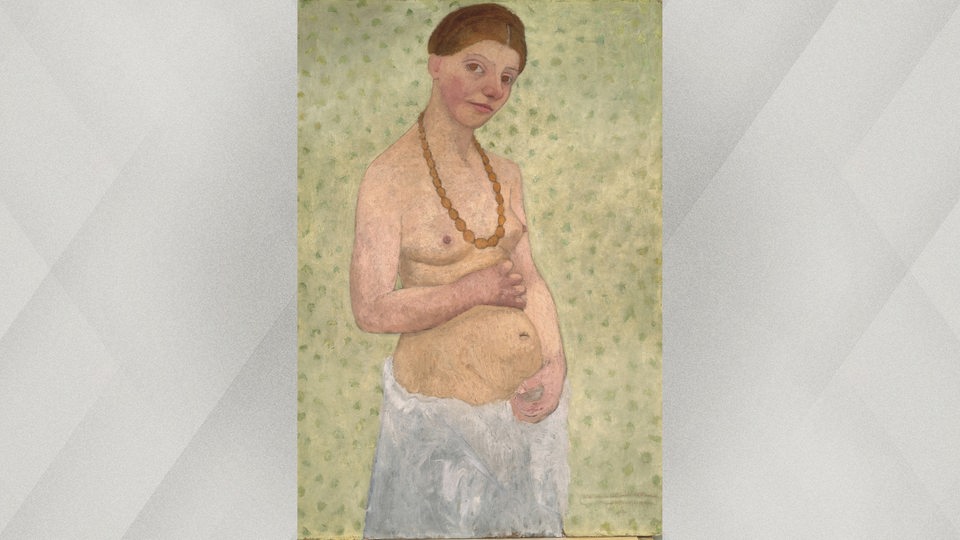 Paula Modersohn-Becker: Paula Modersohn-Becker: „Selbstbildnis am 6. Hochzeitstag”, 25. Mai 1906, Öl auf Karton