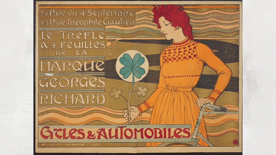 Eugène Grasset, Le Trèfle à 4 Feuilles Cycles & Automobiles, vor 1897