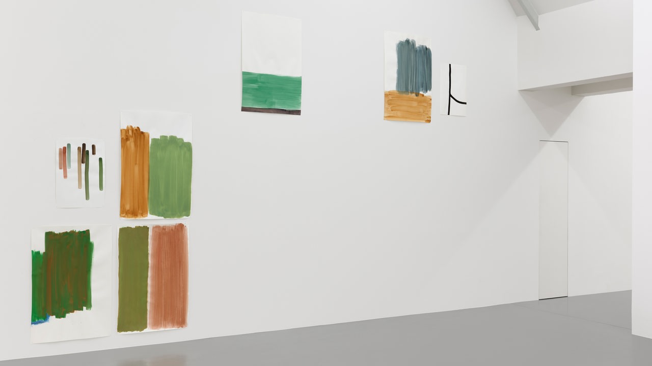 Ausstellungsansichten mit Bildern von Silvia Bächli im Museum Weserburg