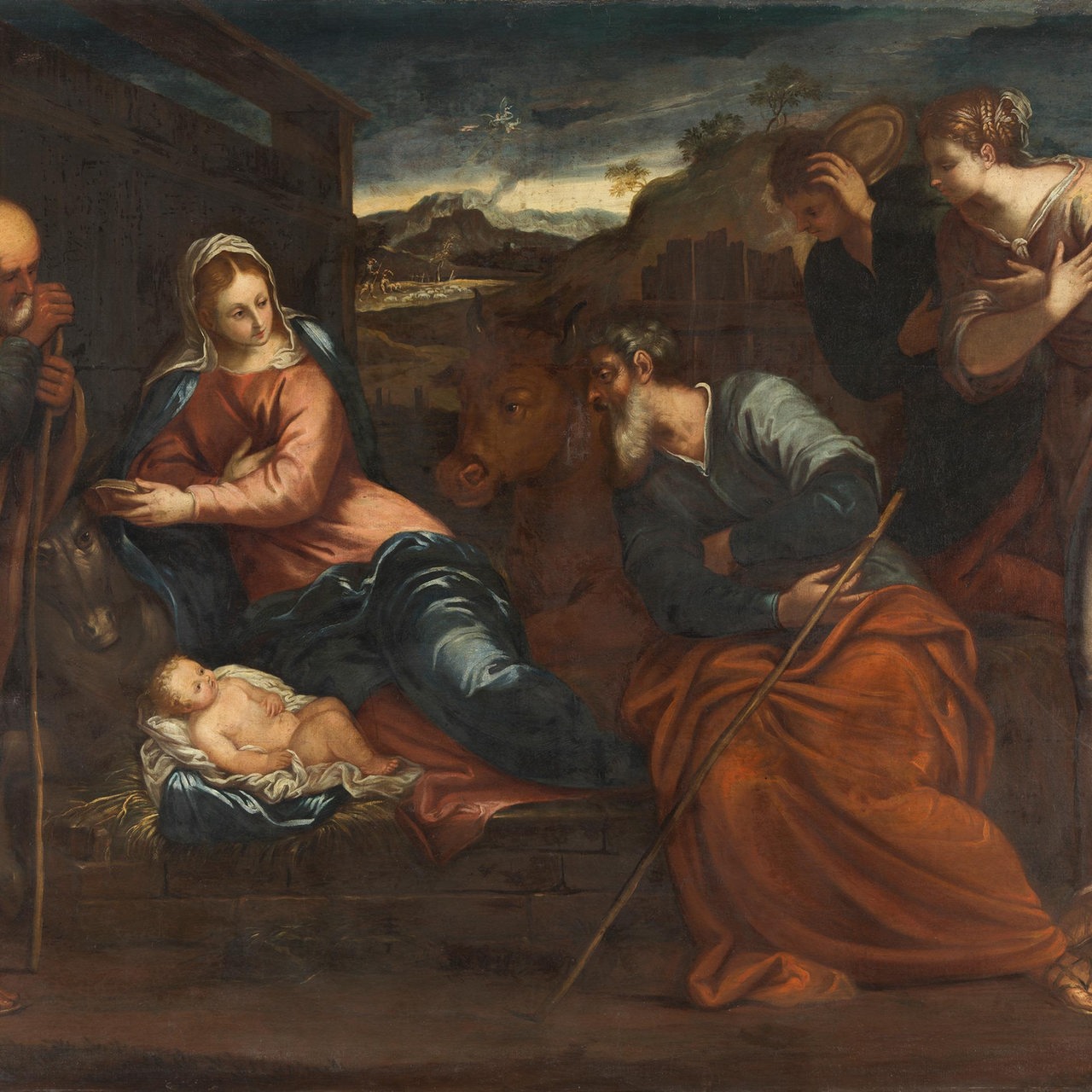 Gemälde von Jacopo Tintoretto "Anbetung durch die Hirten"