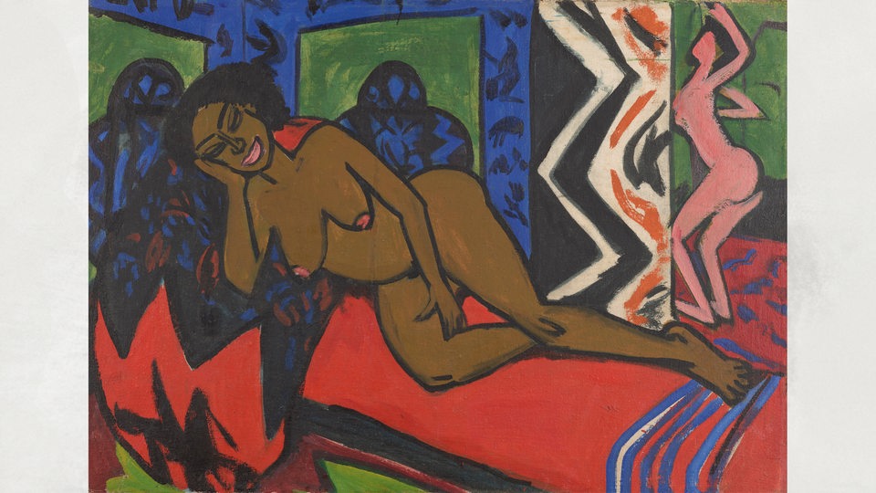 Öl auf Leinwand: Ernst Ludwig Kirchner, "Schlafende Milli", 1911