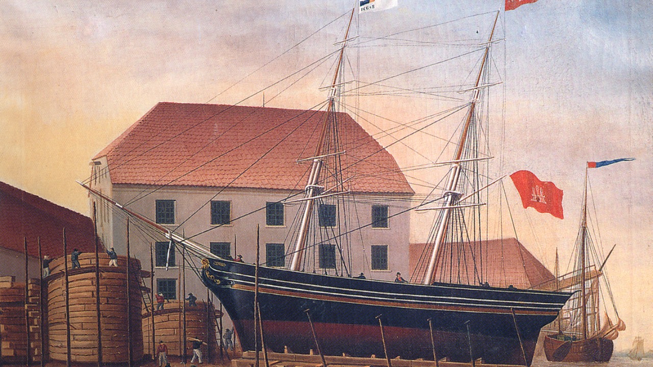 Gemöde: Werft Johann Lange im Jahre 1837
