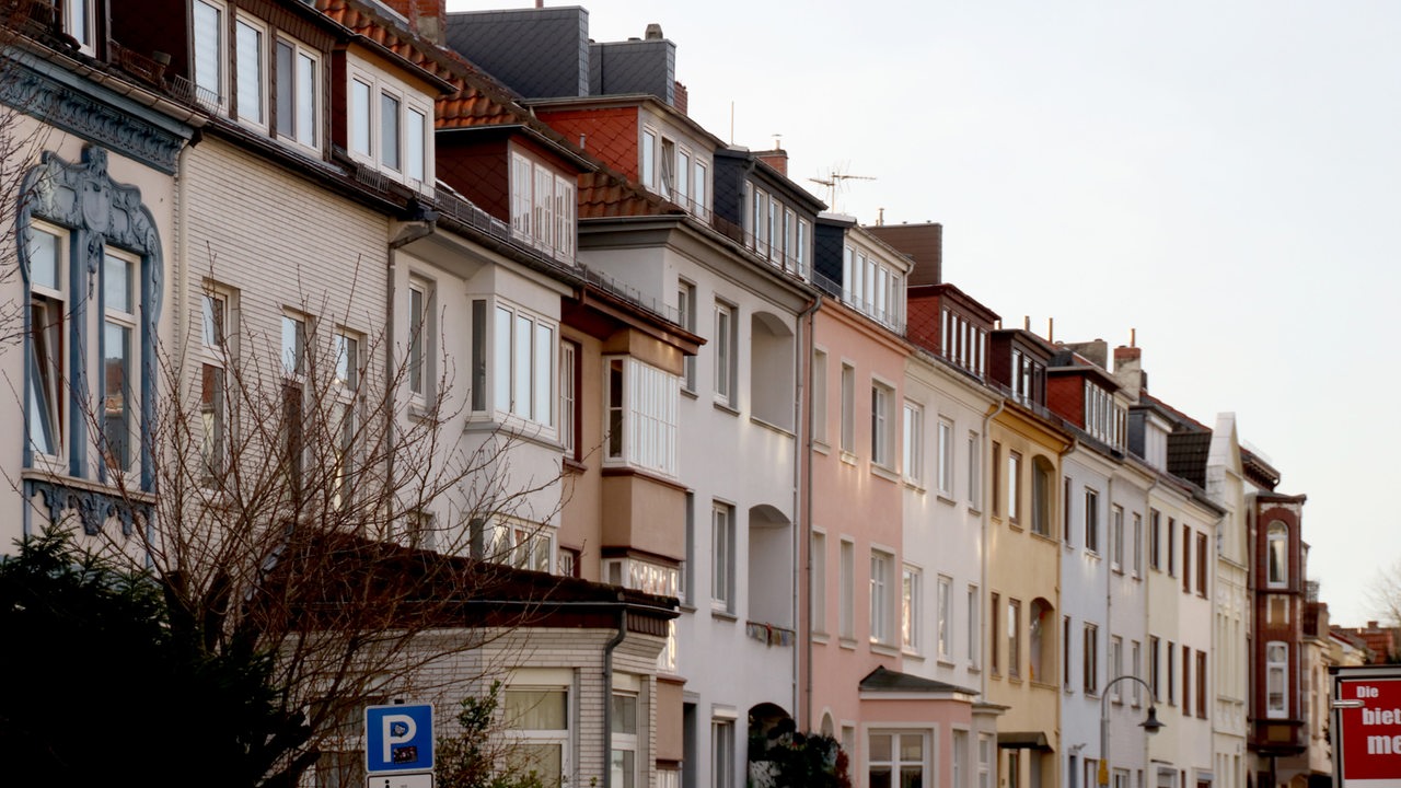 Bremer Reihenhäuser verschiedener Baujahre in der Bremer Neustadt.